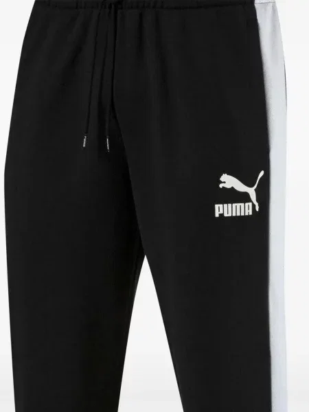 Ριγέ τρέξιμο παντελόνι Puma μαύρο