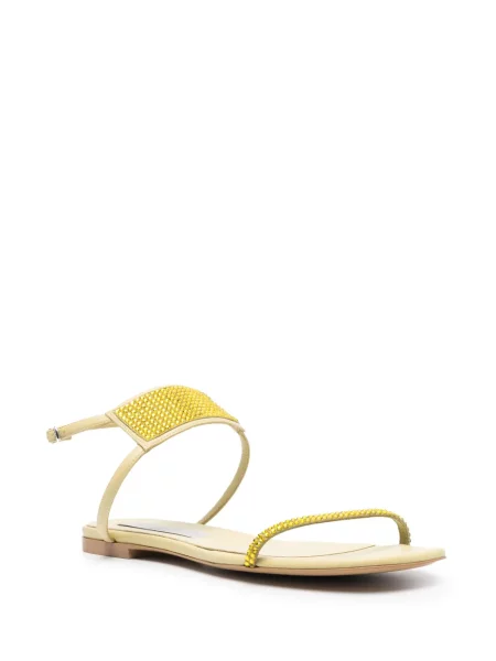 Sandale Stella Mccartney fără toc de cristal galben