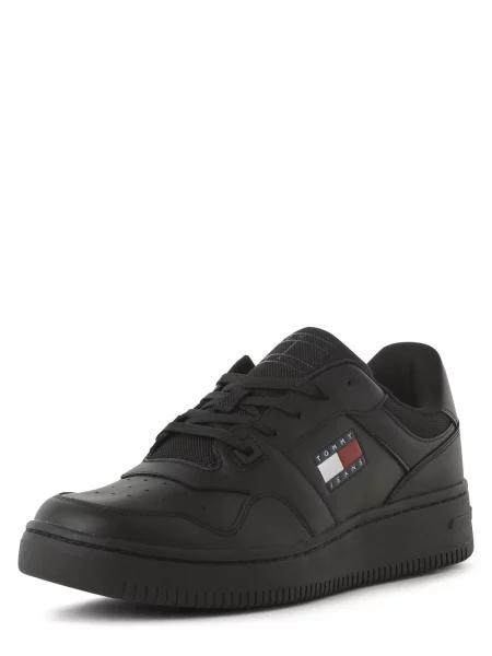 Trampki Tommy Jeans skórzane retro czarne
