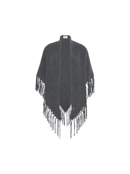 Szal Weekend Max Mara wełniana szara