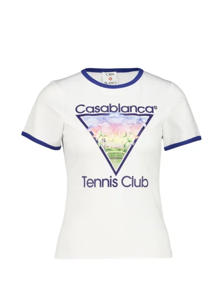 Tricou Casablanca cu imagine tenis alb