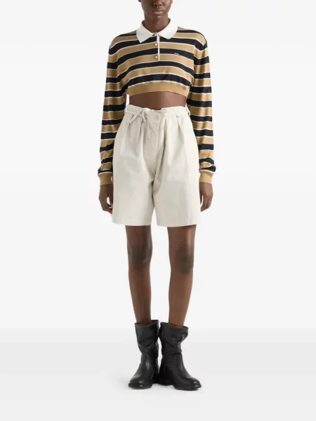 Decupat tricou polo Prada de mătase