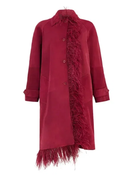 Trencz Paula zamszowy czerwony