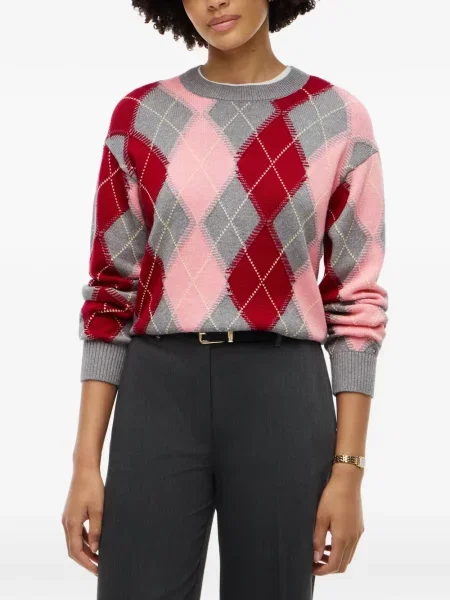 Pulover Tommy Hilfiger cu model argyle gri