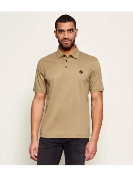 Tricou polo Boss Black bej