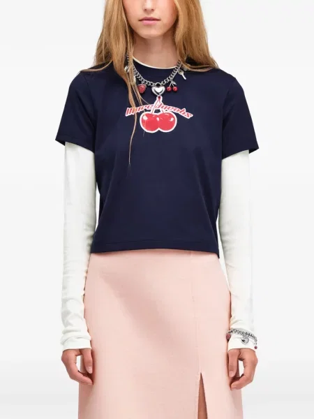 Tričko s dlhými rukávmi Marc Jacobs modrá