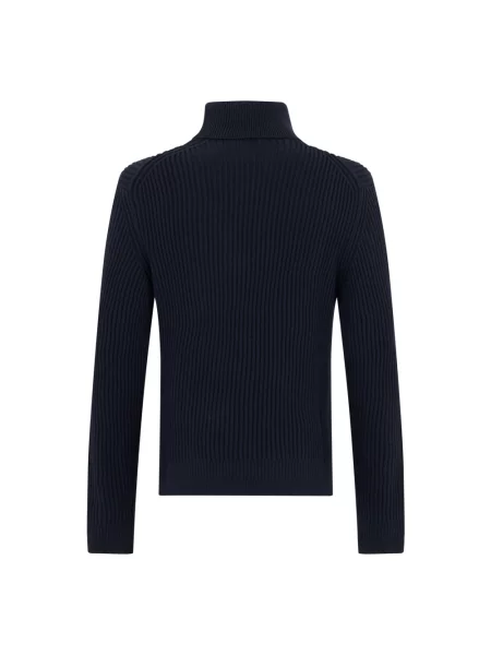 Sweter z golfem Slowear wełniany do golfa niebieski
