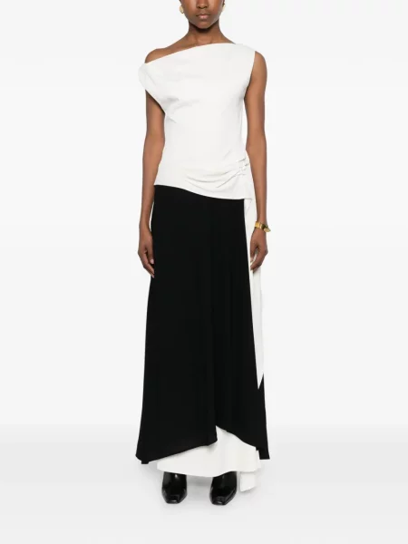 Rochie midi Proenza Schouler drapată alb