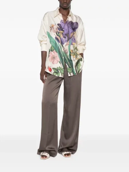Cămașă Pierre-louis Mascia de mătase cu model floral cu imagine