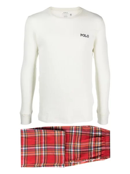Rastezanje polo majica Polo Ralph Lauren karirana s printom ružičasta