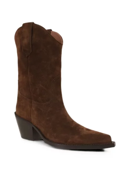 Botine Paris Texas din piele de căprioară maro