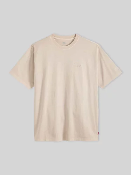 Damski t-shirt o kroju regular fit z bawełny Levi's beżowa