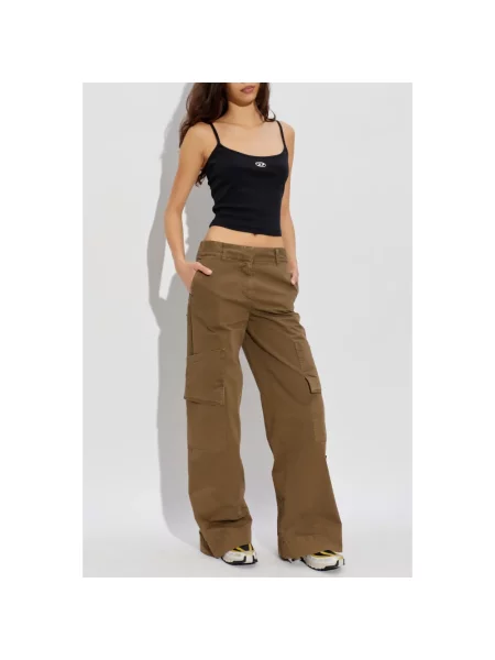 Top Diesel bez rękawów na ramiączkach czarny