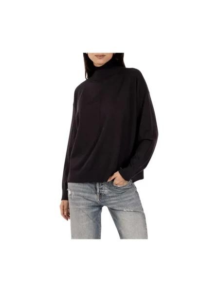 Sweter z golfem Kaos czarny