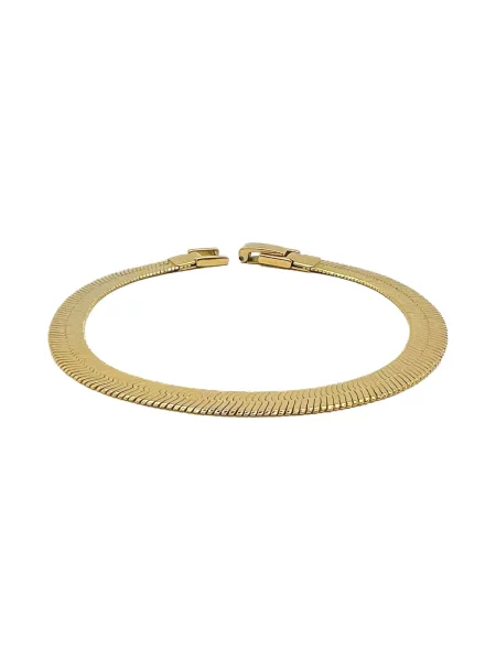 Гривна Jennifer Gibson Jewellery със змийски принт златисто