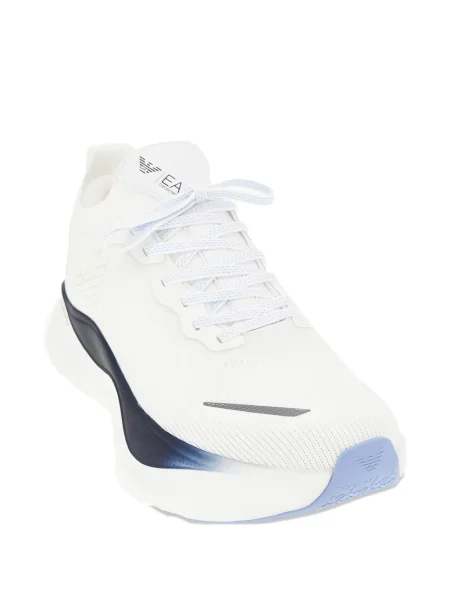 Sneakerși Ea7 Emporio Armani cu șireturi din dantelă alb