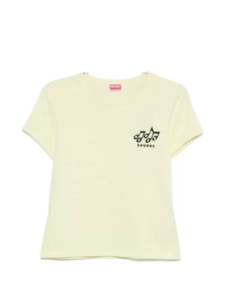 Tricou Kenzo cu decolteu rotund galben