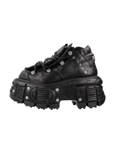 Botki New Rock skórzane czarne