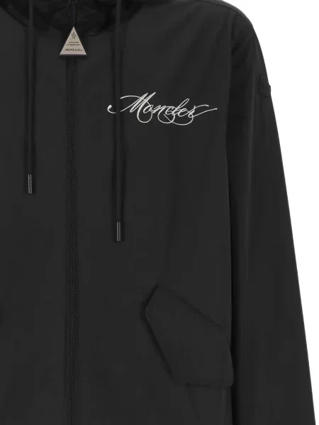 Geacă Moncler cu glugă negru