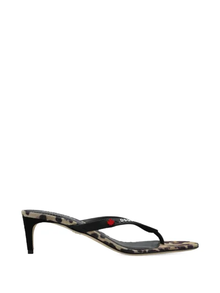 Sandale Dsquared2 cu imagine cu model leopard maro