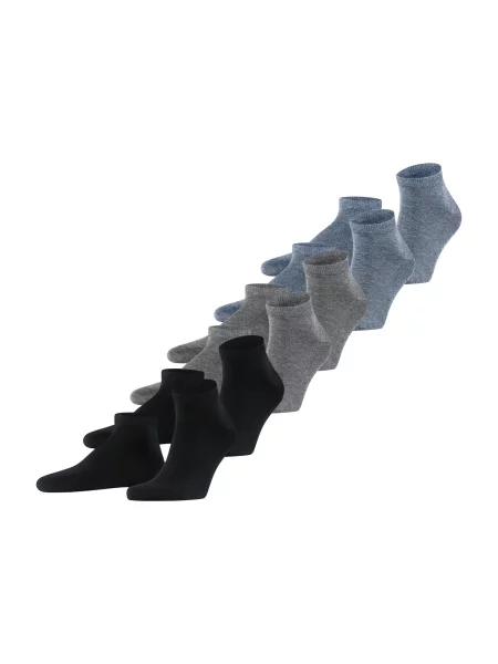 FALKE Čarape Happy opal / siva melange crna