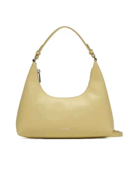 Calvin Klein Ročna torba Foil Logo Conv Shoulder Bag rumena
