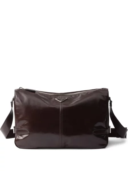 Geantă crossbody Prada din piele maro