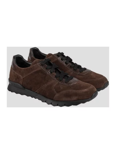 Sneakersy Kiton zamszowe brązowe