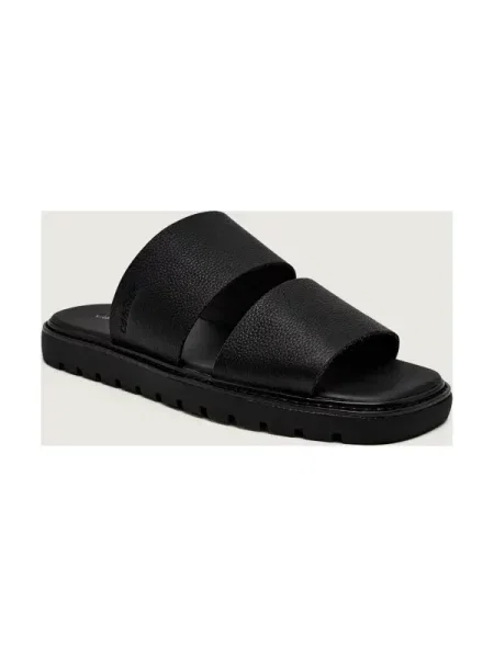 Calvin Klein De piele șlapi SQ MOLDED DB negru
