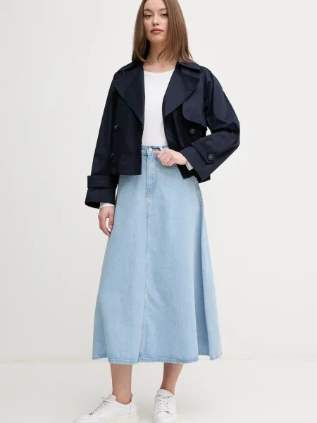 Пальто United Colors of Benetton перехідне двобортне синій