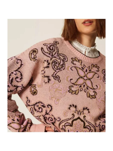 Sweter Twinset różowy
