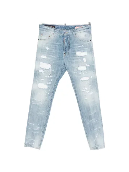 Blugi Dsquared2 zdrențuiți albastru