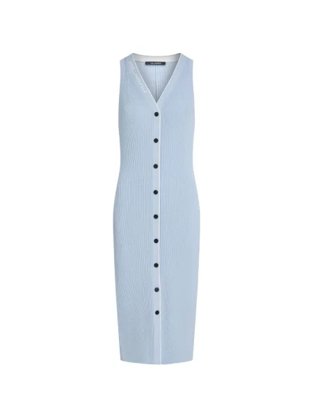 Rochie midi Karl Lagerfeld până la genunchi de costum cu autograf albastru