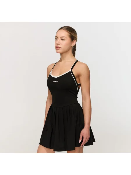 Sukienka fitness z wbudowanymi szortami Varsity czarna