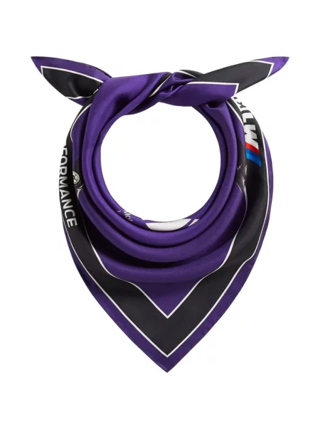 Fular Kith de mătase cu imagine violet
