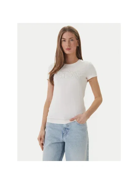 Guess Póló Slim Fit fehér