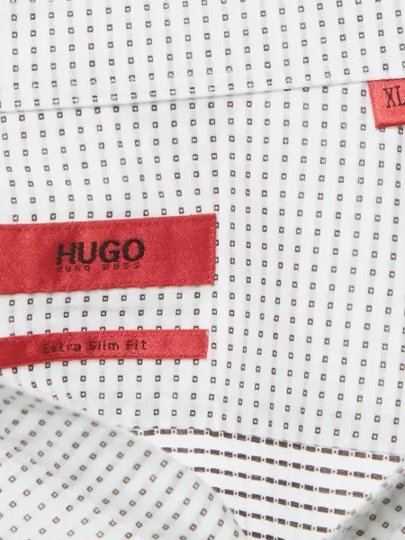 Lung cămașă Boss Green Hugo Boss alb