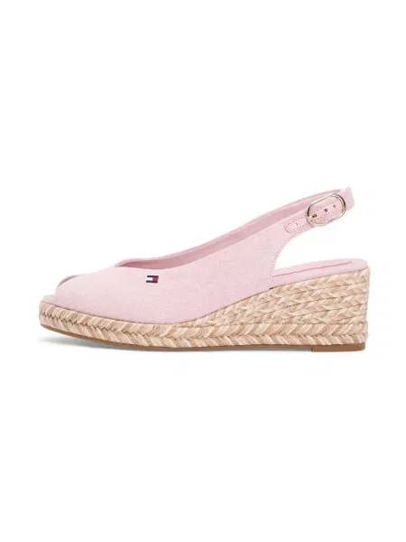 Tommy Hilfiger Espadrilles Mid Wedge Espad Slingback Speck Rózsaszín bézs