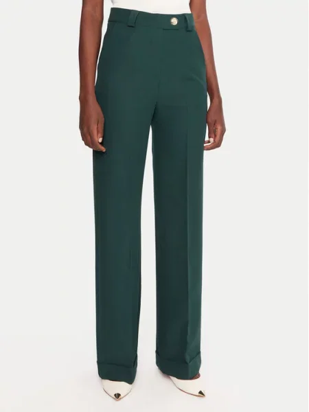 Maryley Hlače iz tkanine zelena