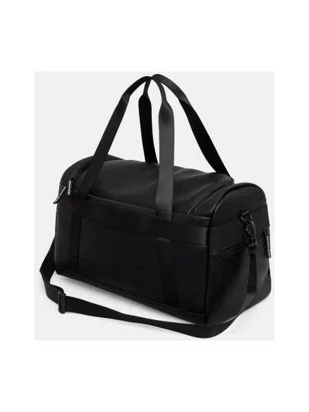 Armani Exchange torba podróżna z imitacji skóry czarna