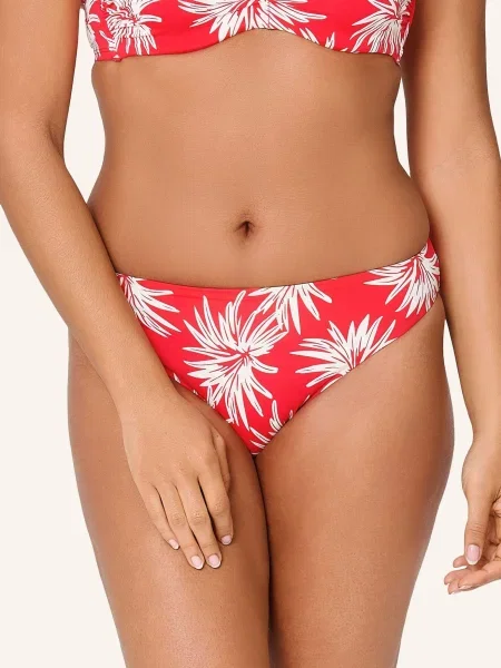 LingaDore Bikini hlačke živo rdeča bela
