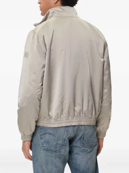 Geacă de blugi Calvin Klein Jeans cu autograf gri