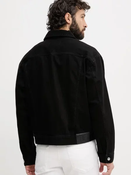 Calvin Klein Jeans kurtka przejściowa jeansowa czarna