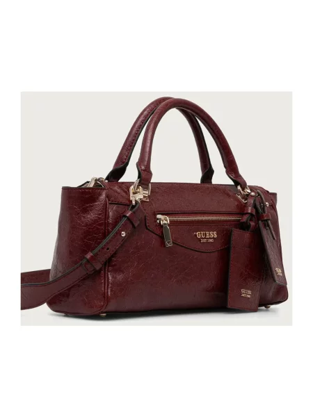 Guess Torebka Antonia ciemny czerwony