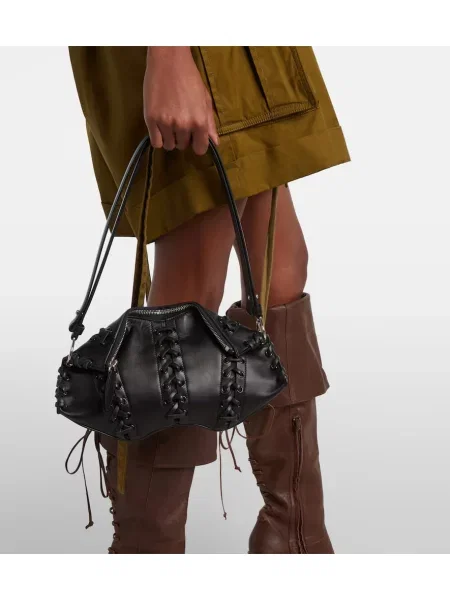 Geanta de piele Mcqueen din piele mini negru