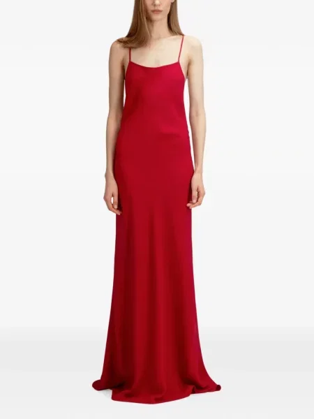 Rochie maxi The Arkow din crep roșu