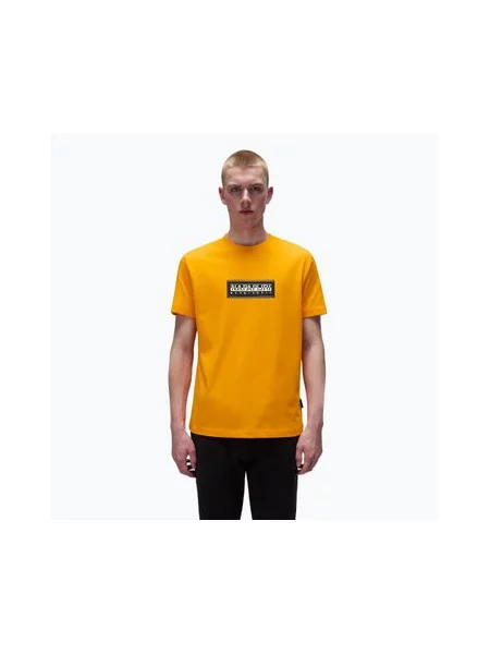 Футболка Napapijri S-Box Logo orange marigold помаранчева
