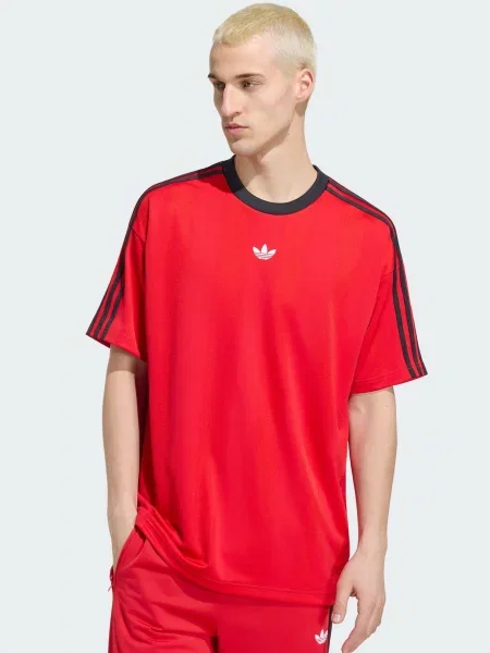 ADIDAS ORIGINALS Tričko Adicolor červená / čierna biela