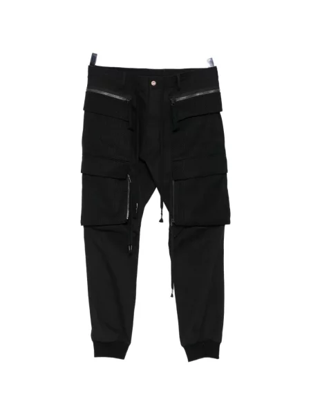 Pantaloni cargo D Hygen din jacard negru
