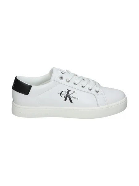 Bőr félcipo Calvin Klein Jeans fehér